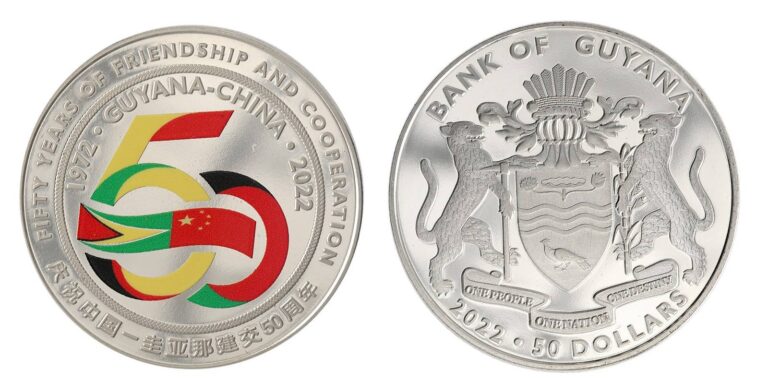 Read more about the article Guyana 50 Dollars Silver Plated  2022  KM #66  Mint Commemorative