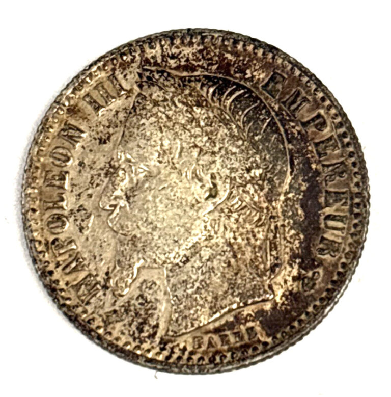 Read more about the article 1867 A France 50 Centimes Coin .835 Silver Napoleon III
