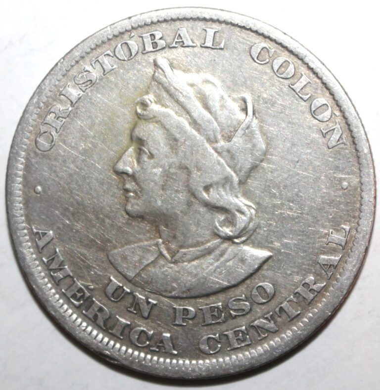 Read more about the article El Salvador 1 Peso Coin 1894 CAM KM# 115.1 Silver .900 Christopher Columbus One