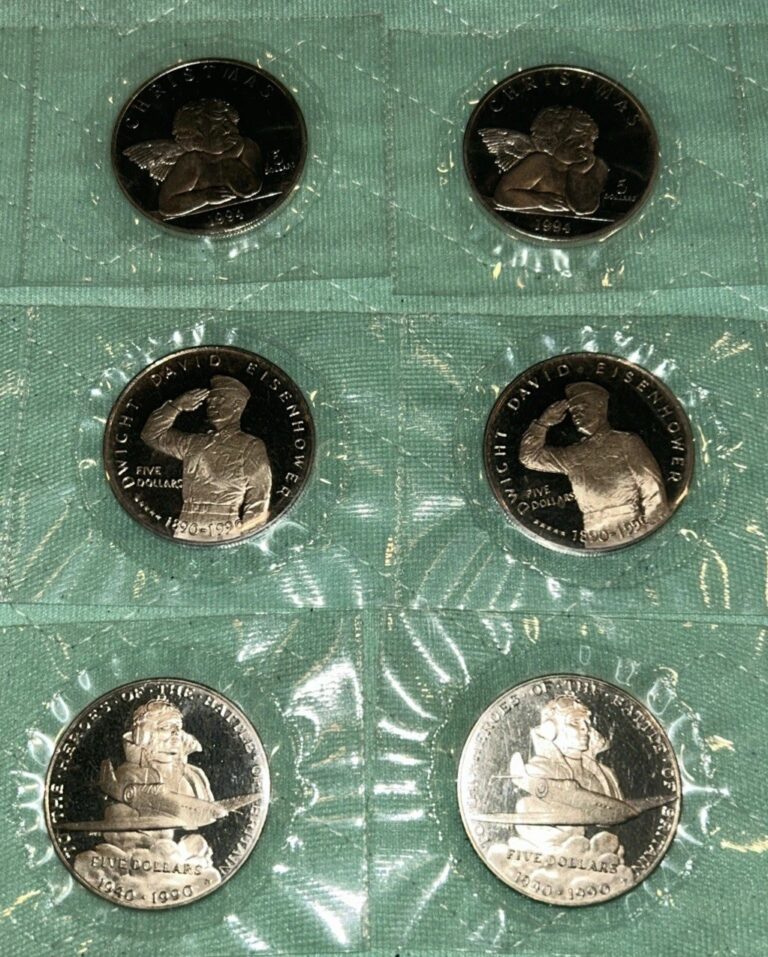 Read more about the article Lot Of 6 Assorted Commemorative Coins Republic of Marshall Islands