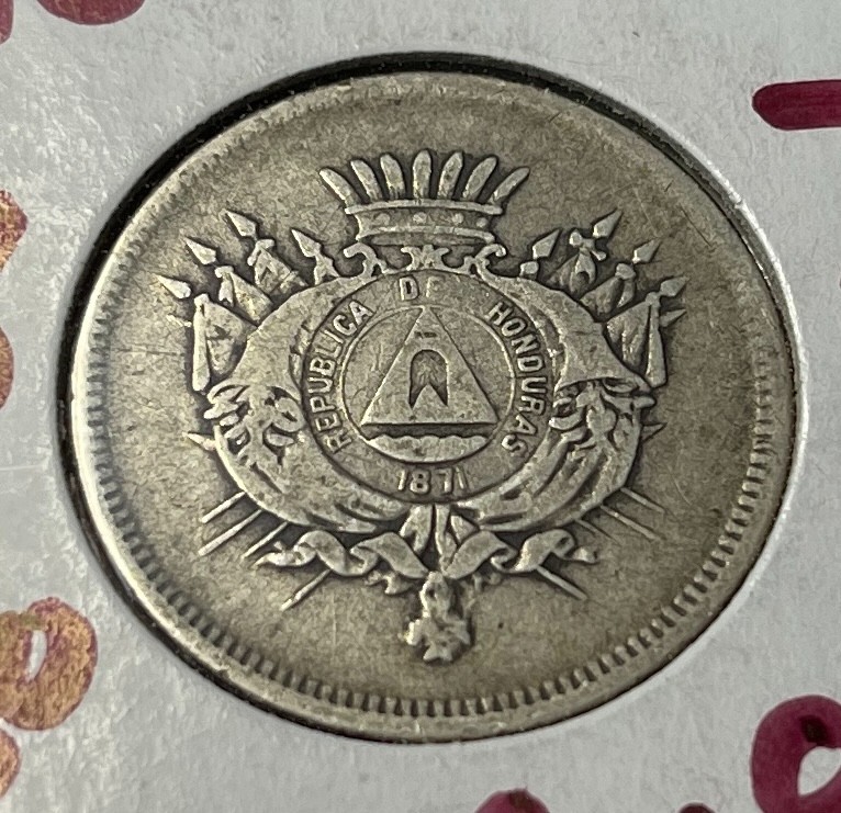 Read more about the article 1871 Honduras 25 Centavos – 90% Silver