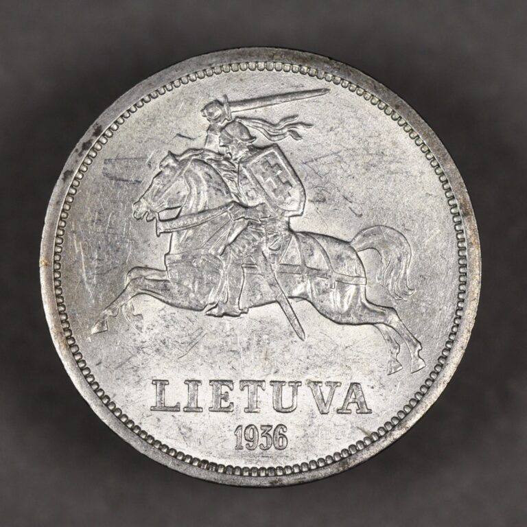 Read more about the article 1936 Lithuania Silver 5 Litai