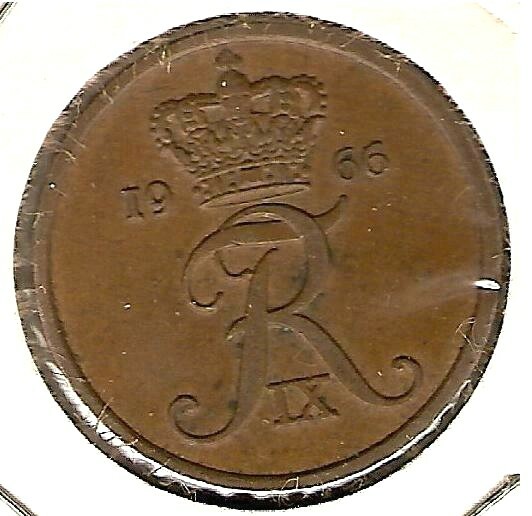 Read more about the article 1966 DENMARK Coin 5 ORE