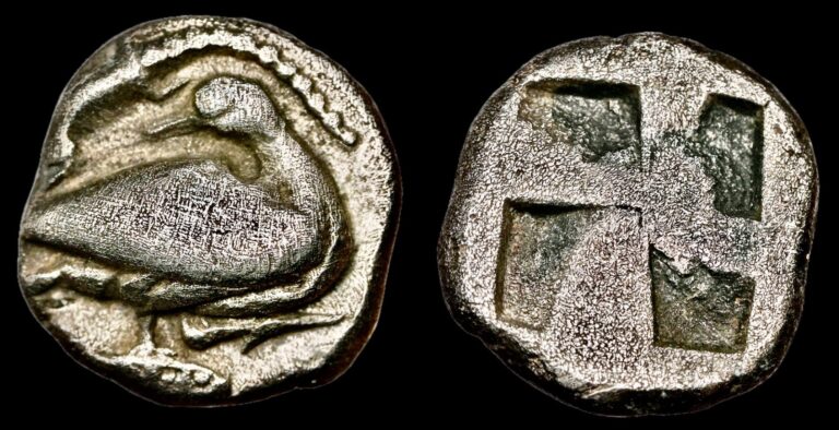 Read more about the article 500-450 BC Macedon EION Ancient Greek Silver Diobol Macedonia Coin NGC VF