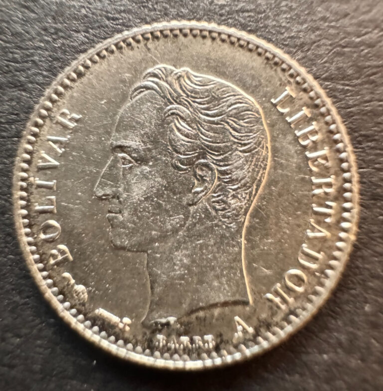 Read more about the article 1894A Venezuela 1/4 Bolivar – 25 centimos Great Condition