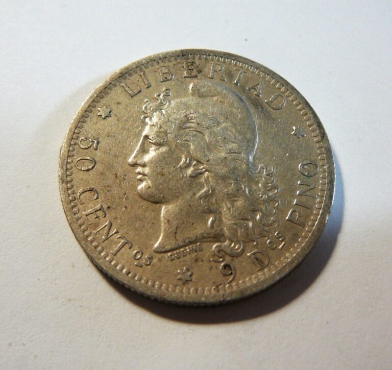 Read more about the article 1883 Argentina 50 Centavos Silver Coin