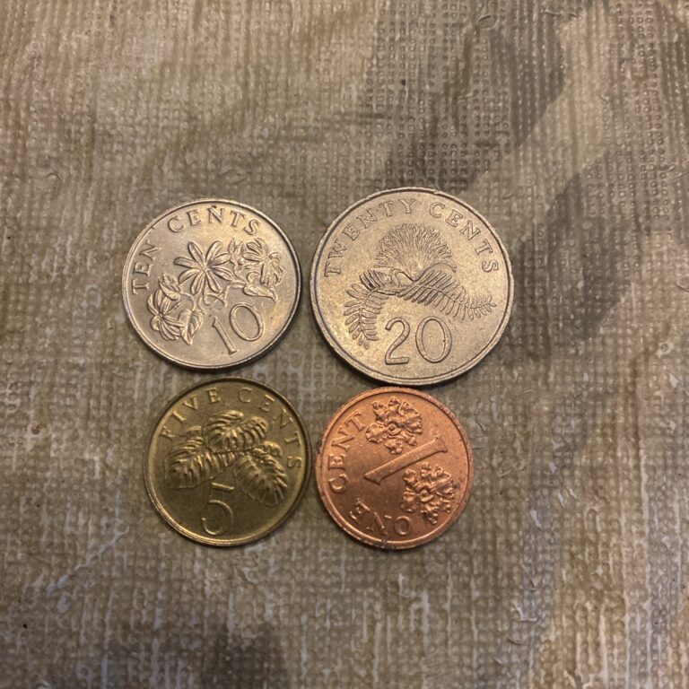 Read more about the article Singapore  1993 10Cents  1985 20 Cents  2000 Cent  2000 5 Cents-4 Coins