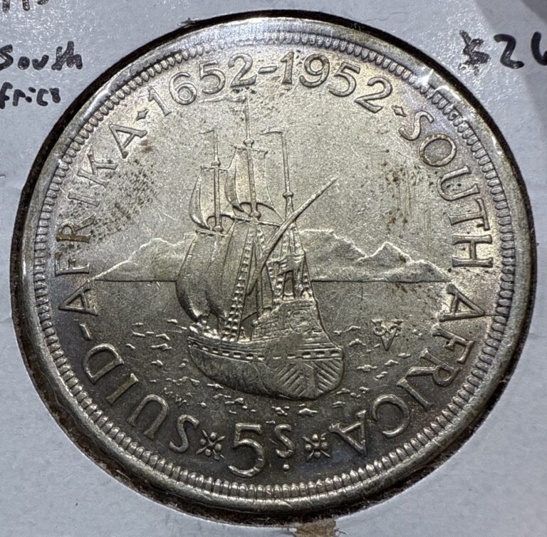 Read more about the article 1952 5 Shillings South Africa Silver 5 Shilling Silver Coin