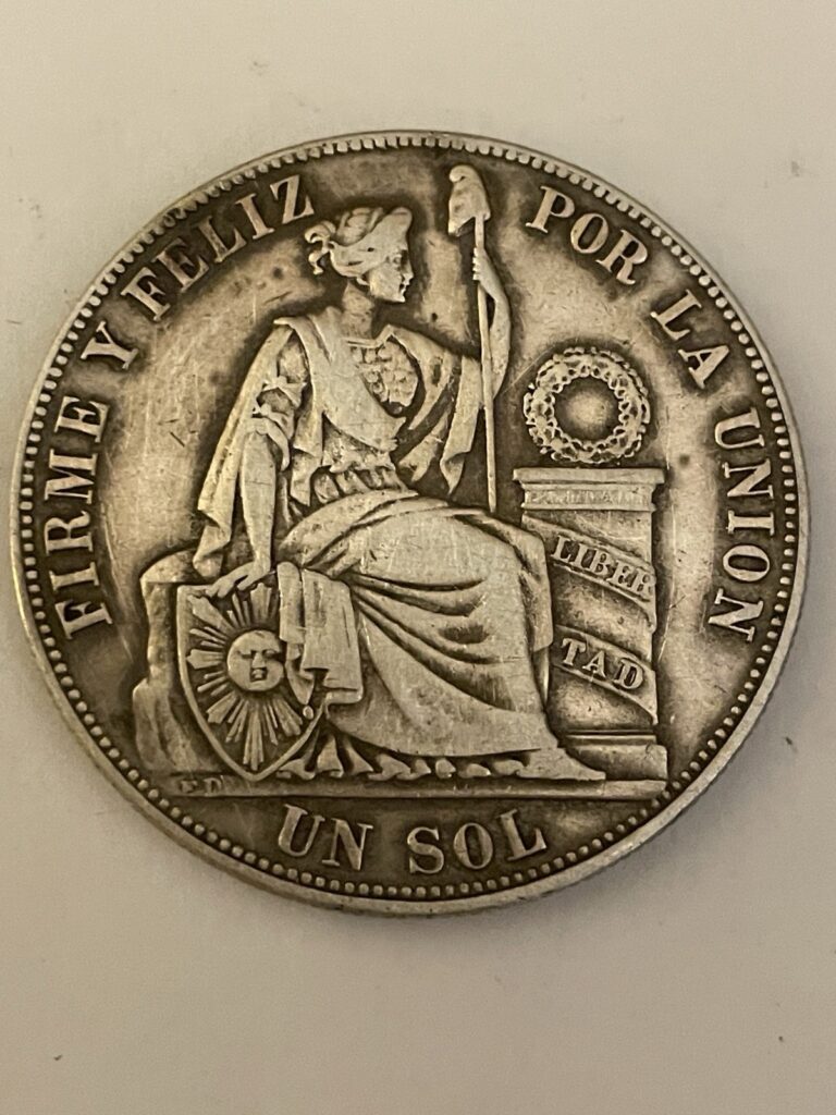 Read more about the article 1884 Peru 1 Un Sol Silver Coin