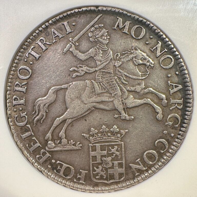 Read more about the article 1762 Utrecht Netherlands Ducaton Silver Rider NGC XF-45 Type Coin