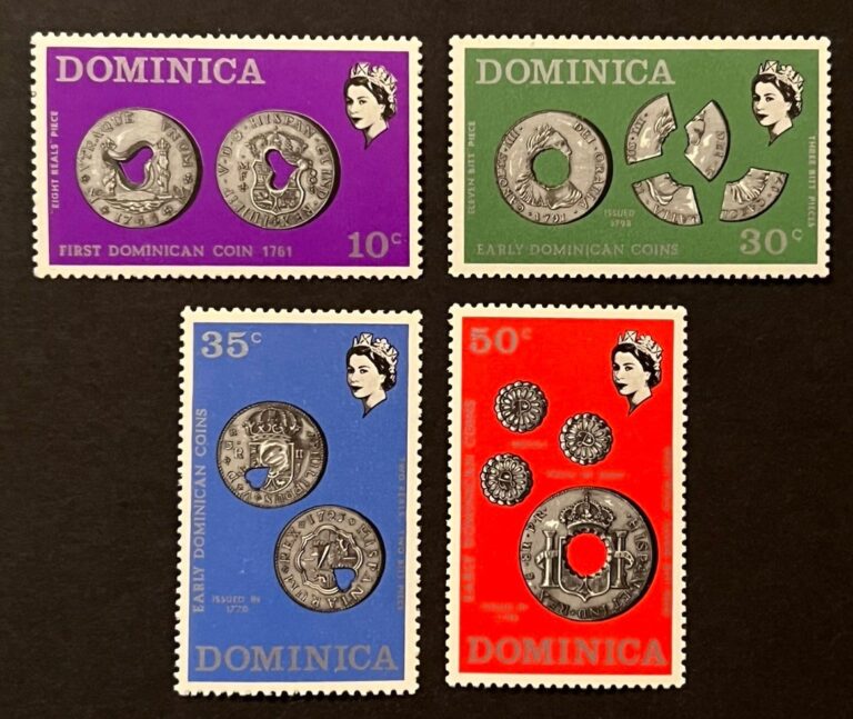 Read more about the article Travelstamps: Dominica Stamps Scott #333-336 – Early Coins Mint MNH OG