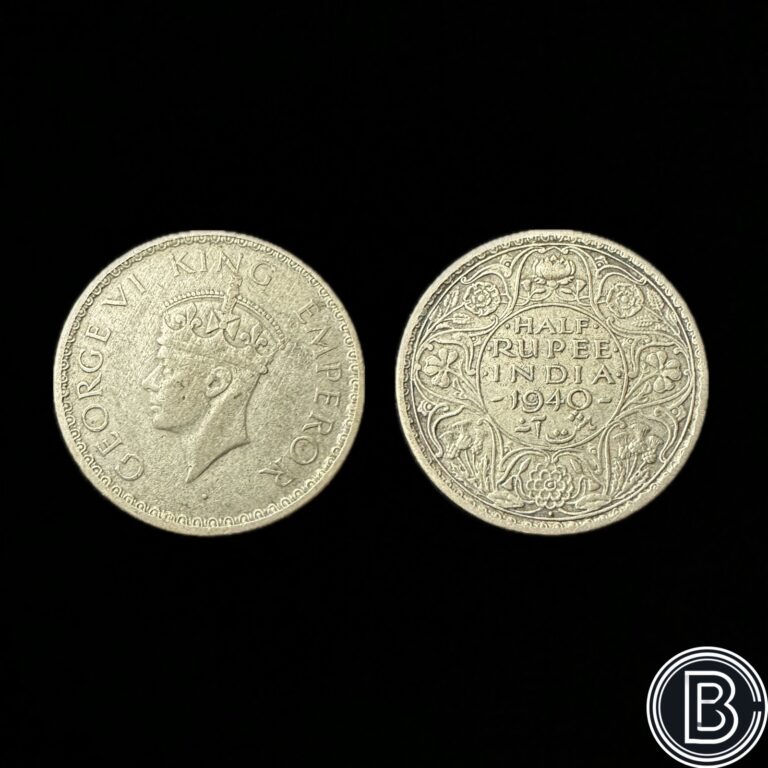 Read more about the article 1940 – Half Rupee India – 50% Silver – Foreign Silver Coins