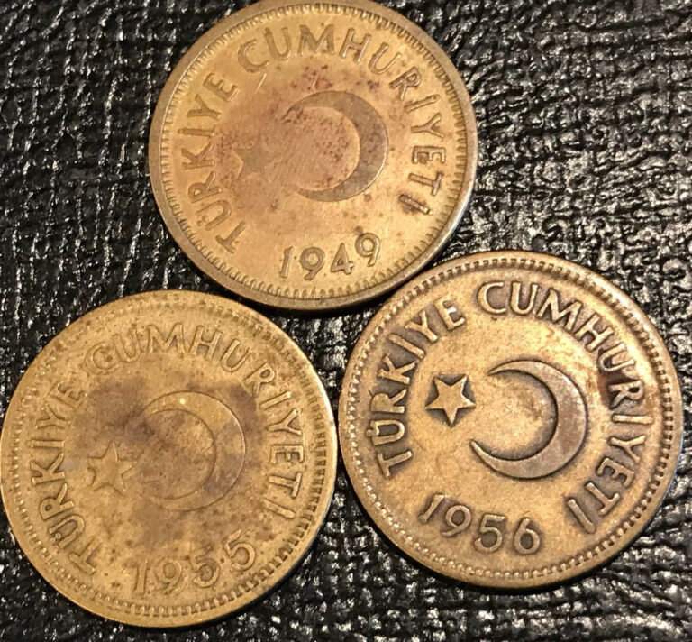 Read more about the article 3- 1949/1955/1956 TURKEY 25 KURUS COINS-AGT372