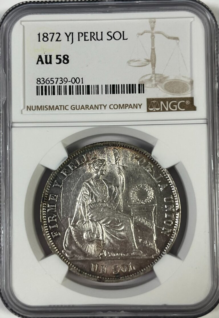 Read more about the article 1872 YJ Peru Sol NGC AU 58