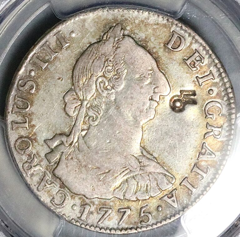 Read more about the article 1775 PCGS XF Bolivia 4 Reales Charles III Pirate Spain Chop Mark Coin (25091403C