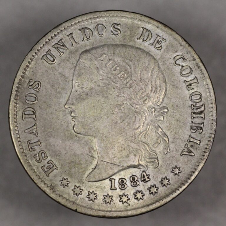 Read more about the article 1884 Colombia Silver 50 Centavos