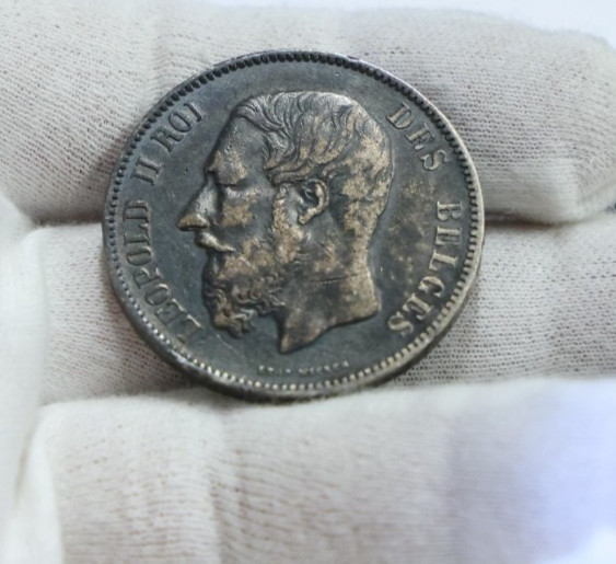 Read more about the article Belgium Silver Crown – 5 Francs 1873 Leopold II KM#24
