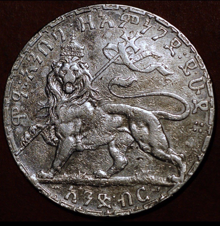 Read more about the article Ethiopia Birr Thaler 1889 A Menelik II KM#5 –  27.92gr DE102