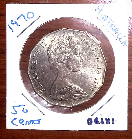 Read more about the article AUSTRALIA 1970 50 Cent Coin; In Uncirculated Condition  and with FREE SHIPPING!!