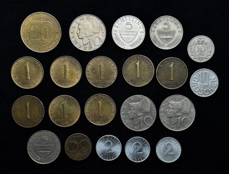 Read more about the article Austria / Austrian Empire COIN Lot * 1910-1998 Austrian SCHILLING Coins BULK LOT