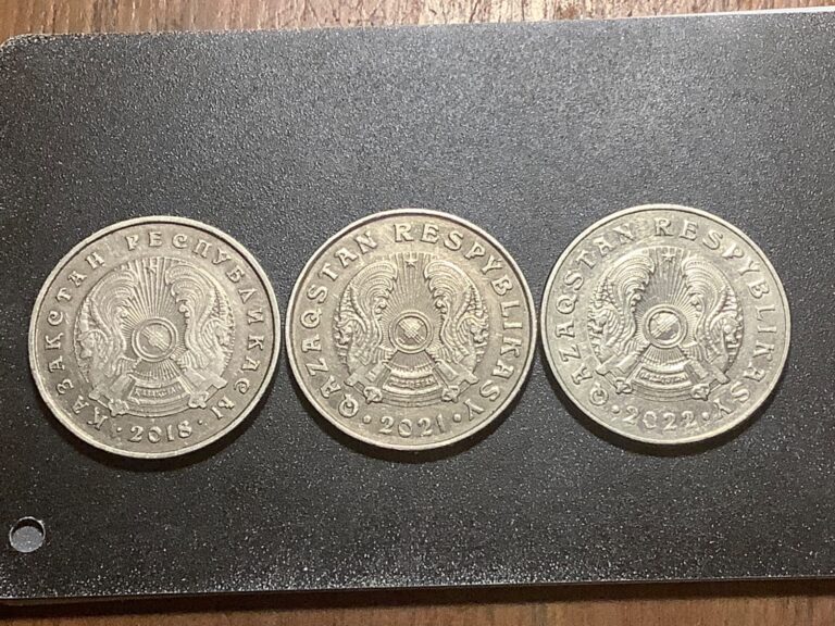 Read more about the article Three coins from Kazakhstan – 2018  2021  2022 50 Tenge