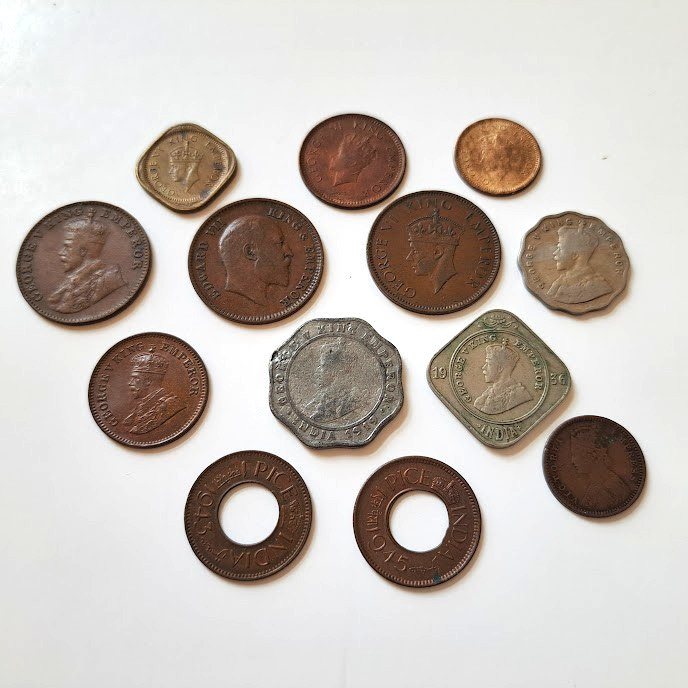 Read more about the article Vintage British India Coins 1894-1945 Lot of 13