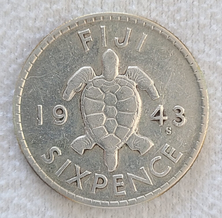 Read more about the article 1943 S Fiji sixpence silver coin