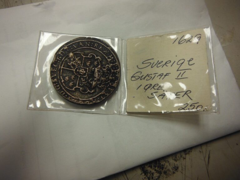 Read more about the article Sweden 1629 1 ore King Gustavus Adolphus – large heavy copper coin