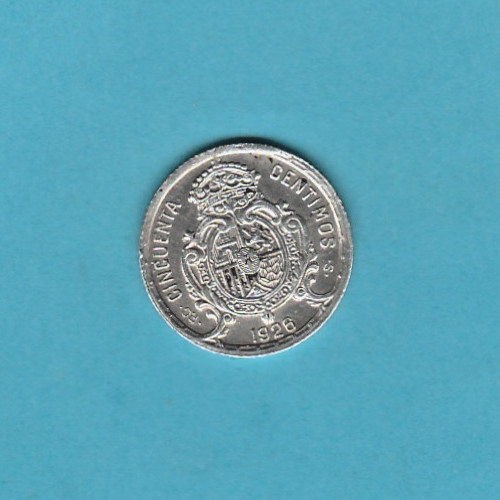 Read more about the article 1926 Spain Silver Fifty Centimos Coin – Alfonso XIII – km 741 – See Scans