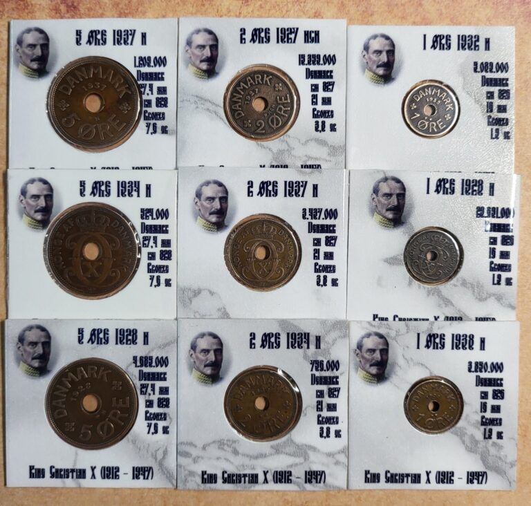 Read more about the article Denmark 1 2 5 øre  1926-1940 – Bronze – Set of 3 coins