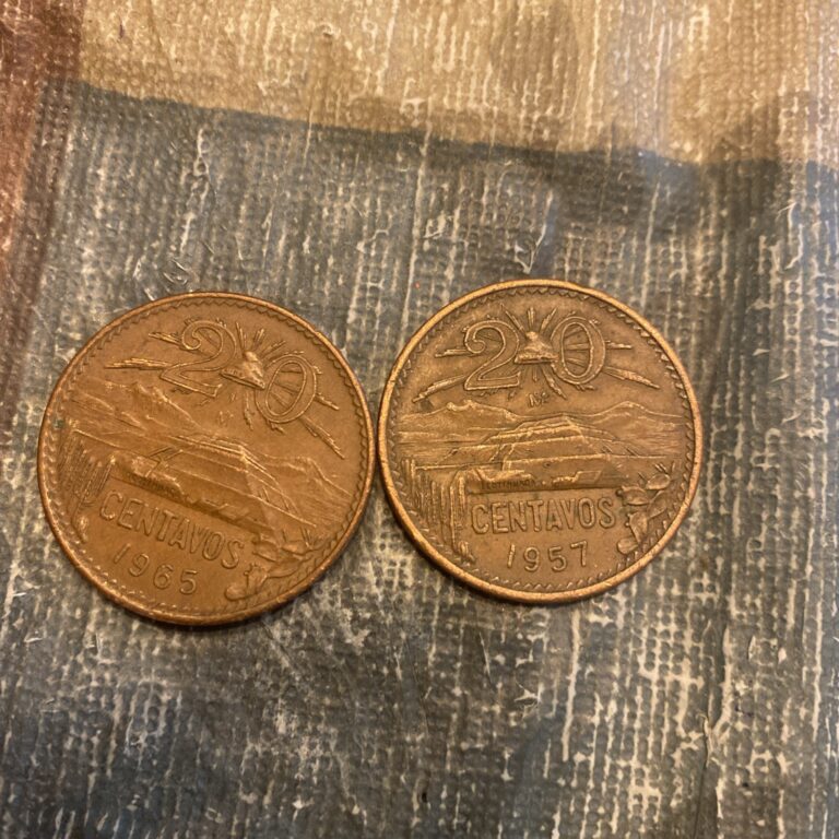 Read more about the article 1965  1957 Mexico 20 Centavos Coins Large