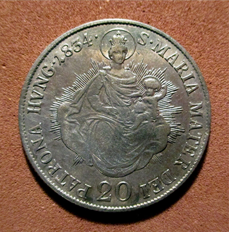 Read more about the article HUNGARY- 1834B- SILVER 20 KREUZERS-FRANCIS I-AUSTRIA-KREMNIKA MINT-KM#515 HKEK