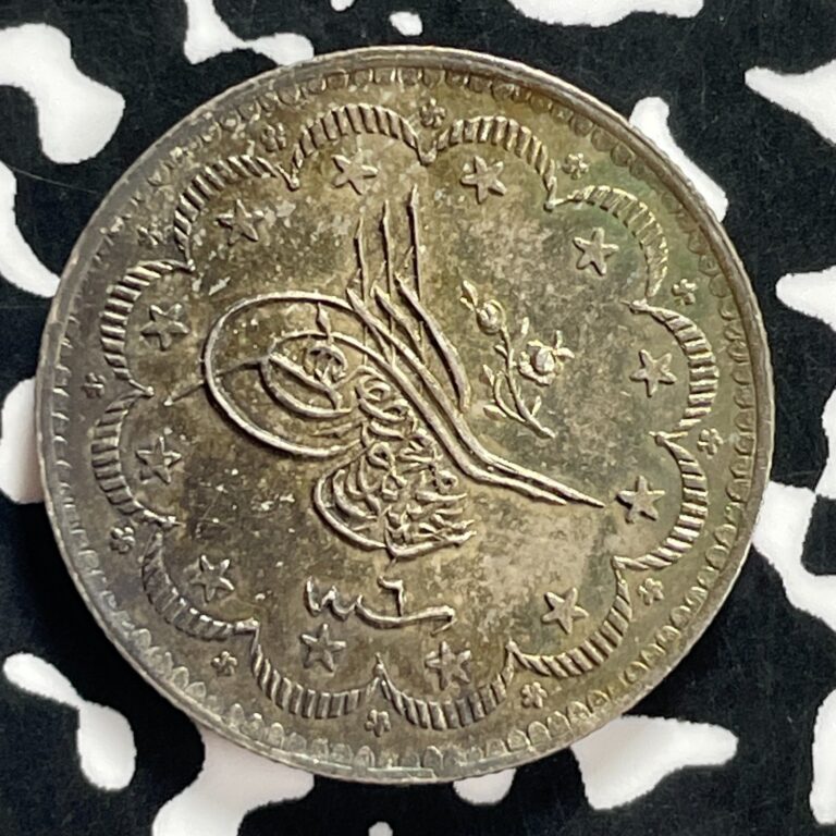 Read more about the article AH 1255 Year 6 (1844) Turkey 5 Kurush Lot#JM9821 Silver! High Grade! Beautiful!