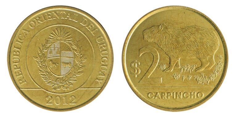 Read more about the article Uruguay 2 Pesos Uruguayos  2012  KM #136  Mint