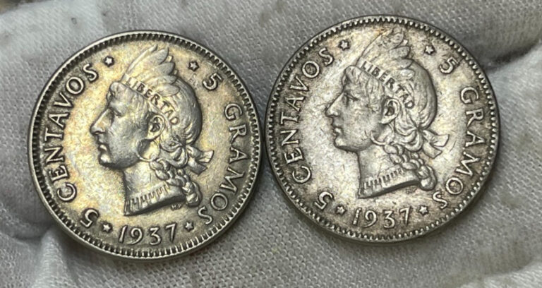 Read more about the article 1937 Dominican Republic 5 Centavos 2 Coins Lot