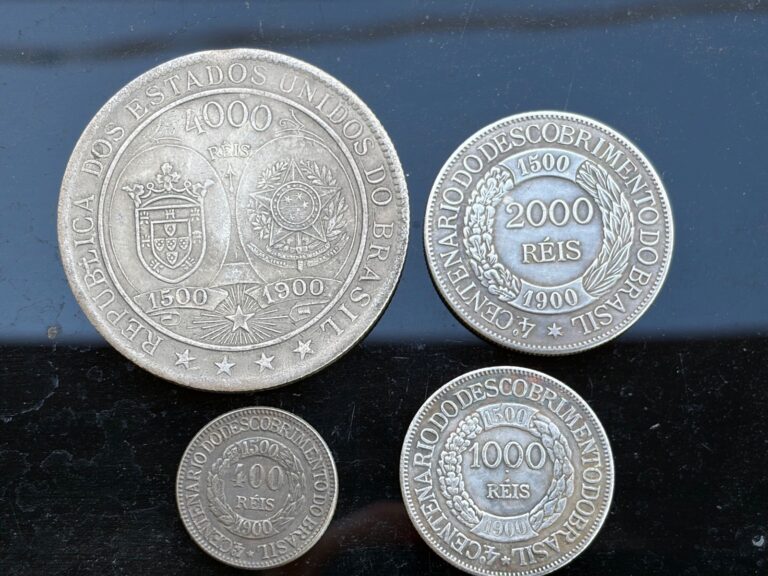 Read more about the article 4 Coin Brazil 1900 400/1000/2000/4000 Reis