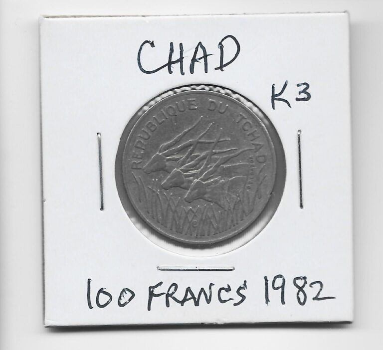 Read more about the article Chad (now Central African States) 100 Francs 1982 K3 Obsolete Eland Antelope