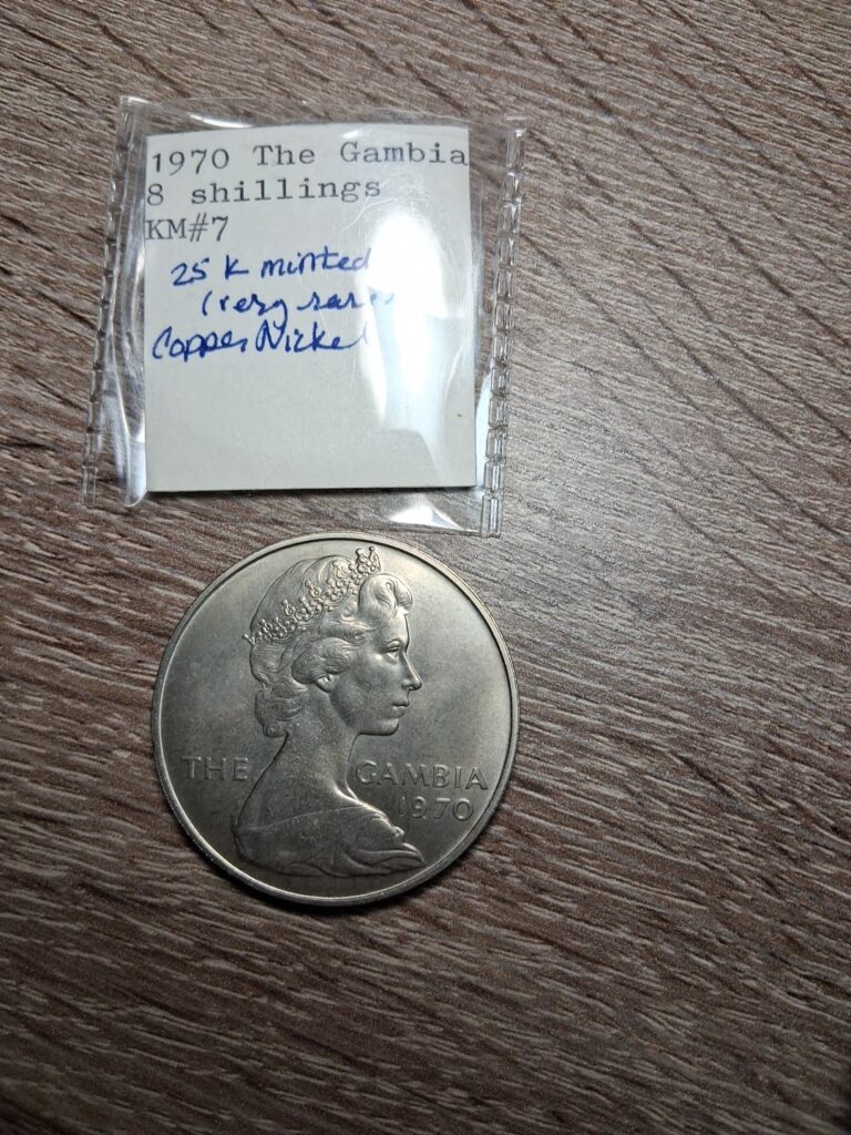 Read more about the article 1970 The Gambia 8 Shillings UNCIRCULATED Coin-Hippopotamus-KM#7-MINTAGE=25 000