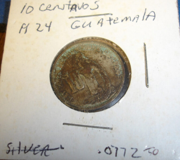 Read more about the article Guatemala   1924   10 Centavos    silver ?