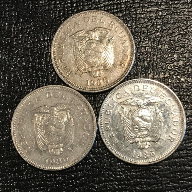 Read more about the article LOT OF 3 HIGH GRADE AU/UNC 1986 ECUADOR ONE SUCRE COIN-DEC184