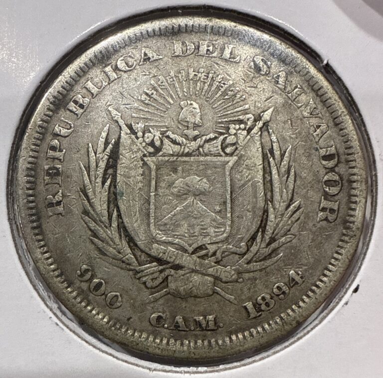 Read more about the article 1894 Un Peso El Salvador Silver Coin – Cristobal Colon