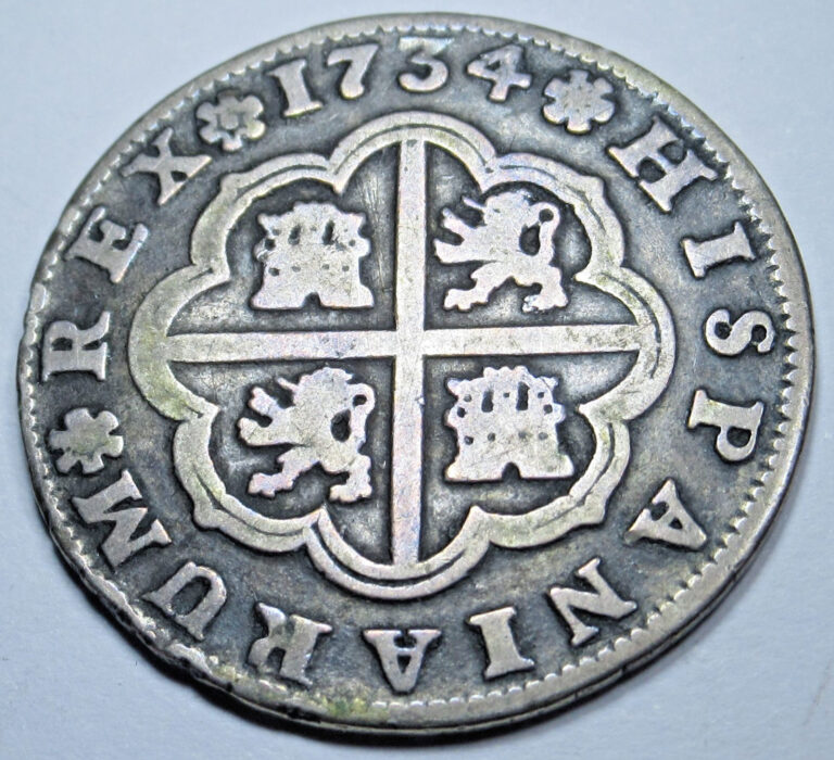 Read more about the article 1734 Spanish Silver 2 Reales Genuine Antique Colonial Cross 1700’s Pirate Coin