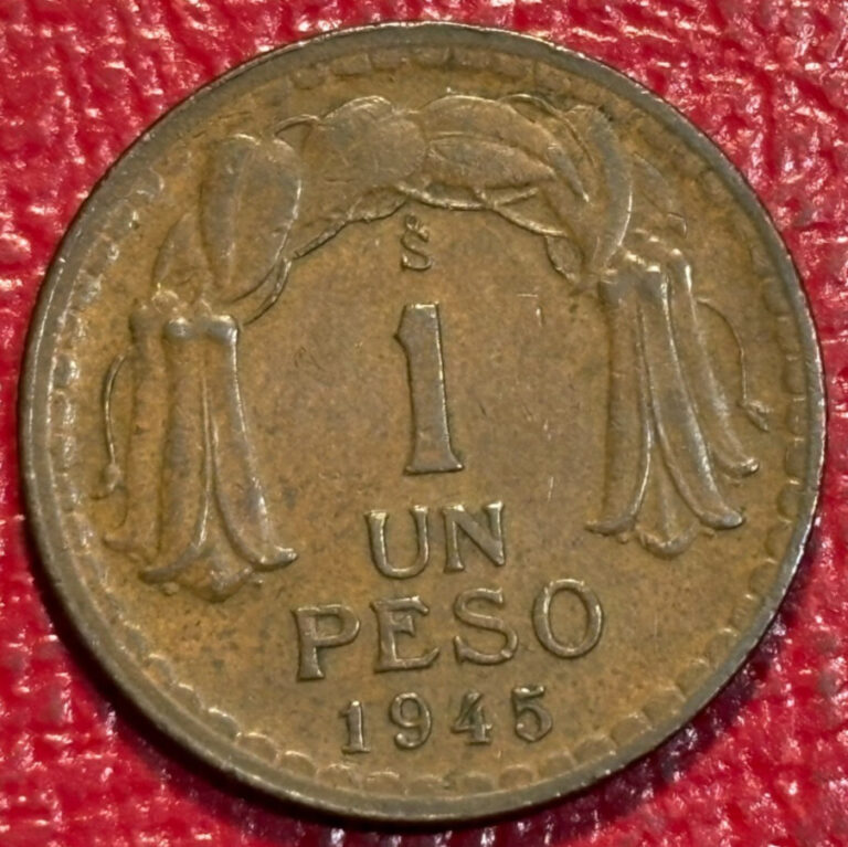 Read more about the article HIGH GRADE 1945 CHILE I ONE PESO COIN-OCT134