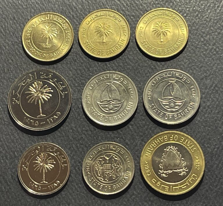 Read more about the article Bahrain Mixed Years and Denominations Minor Coins: Lot of 9