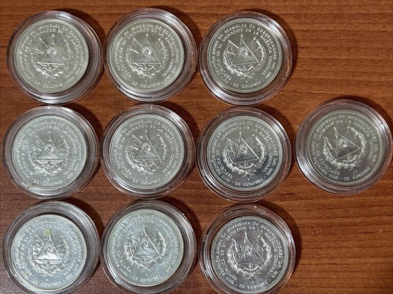 Read more about the article EL SALVADOR 10 UNC SILVER 25 COLS 1977 1RA ASAMBLEA DE GOBERNADORES DEL BID
