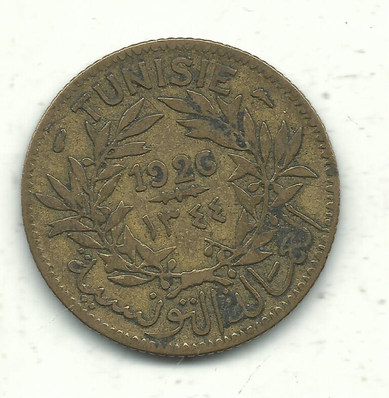 Read more about the article A VERY NICELY DETAILED 1926 TUNISIA 1 FRANC COIN-JUN082