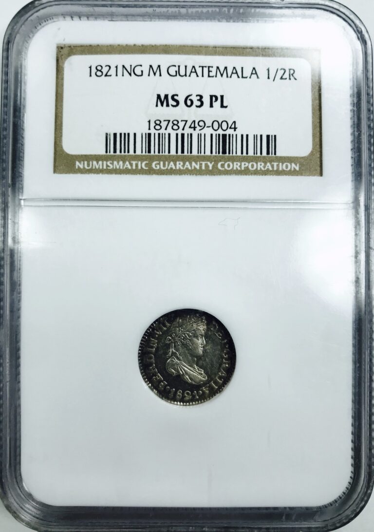 Read more about the article 1821 GUATEMALA 1/2 REAL! NGC MS63 PL! COLLECTORS ITEM! OUTRAGEOUS! NR #VIP169