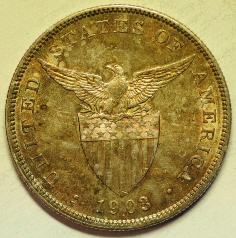Read more about the article mw28783 Philippines US Administration  Silver Peso 1903  KM#168
