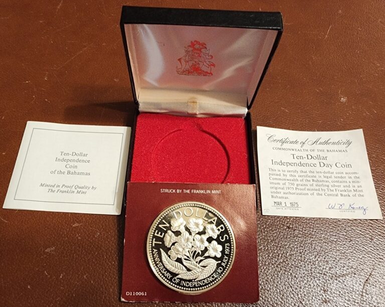 Read more about the article 1975 BAHAMAS ISLANDS SILVER PROOF $10 INDEPENDENCE DAY COIN