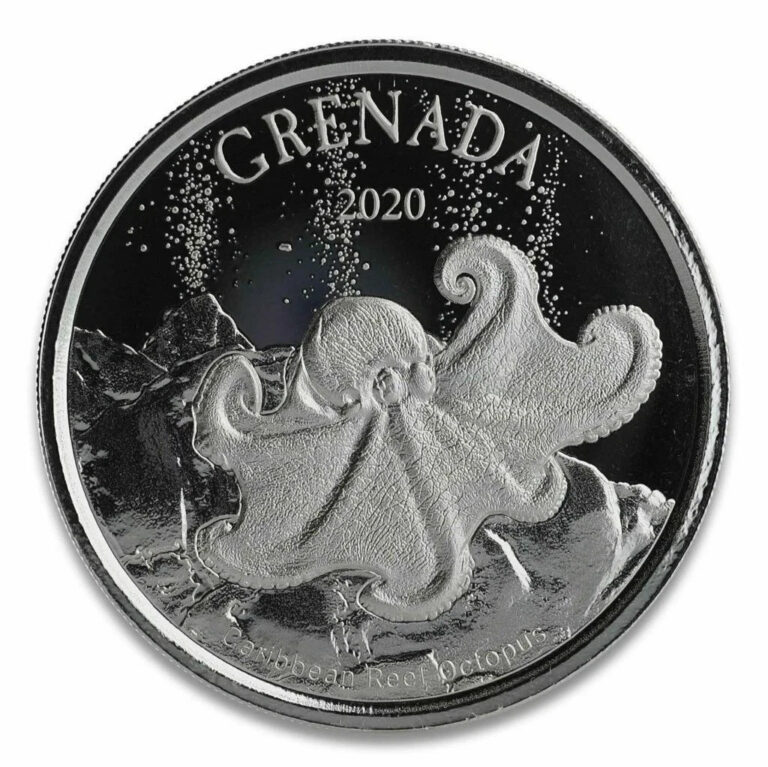 Read more about the article 2020 Scottsdale Mint Grenada Octopus Volcano 1 oz Silver Coin – In Capsule